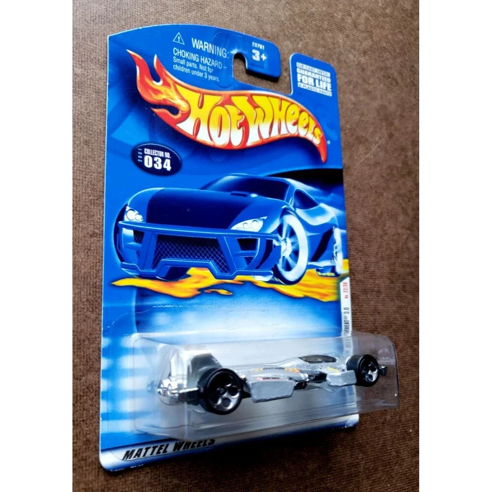 Hot Wheels JET THREAT 3.0 Gray 2001 First Editions #34 & Spectraflam II Blue #89
